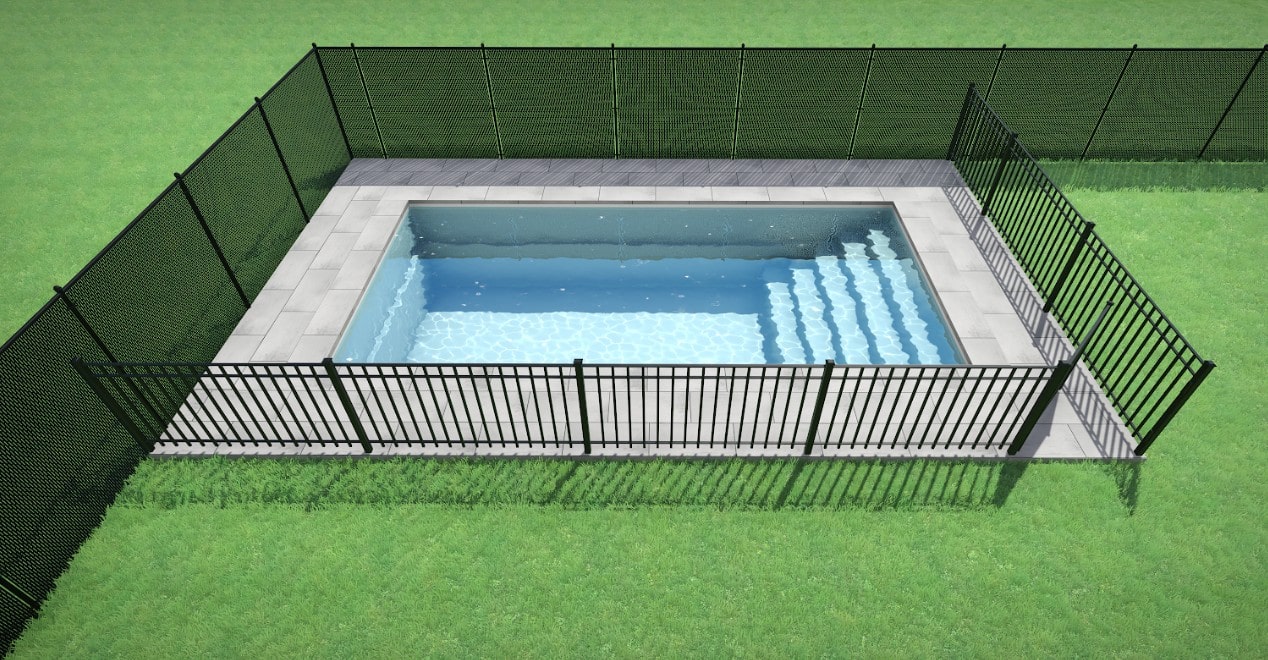piscine – cloture – pave piscine - cloture - pave